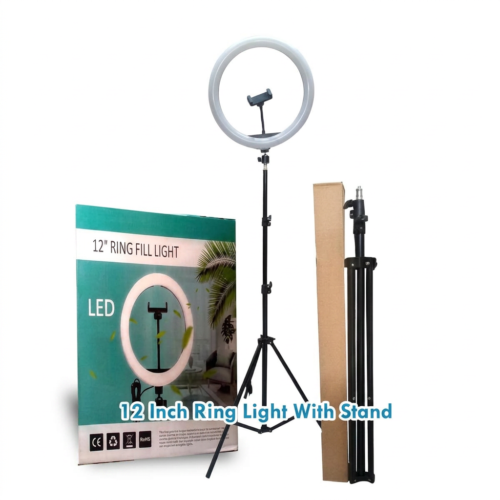 12 Inch LED Ring Light with Tripod Stand